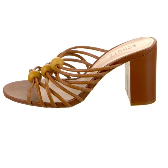 Schutz Brown heeled Sandals Mylla size 10B - Picture 1 of 6